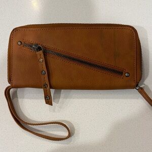 Free People Distressed Vegan Leather Wristlet